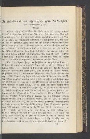 Ist Fetischismus eine ursprüngliche Form der Religion