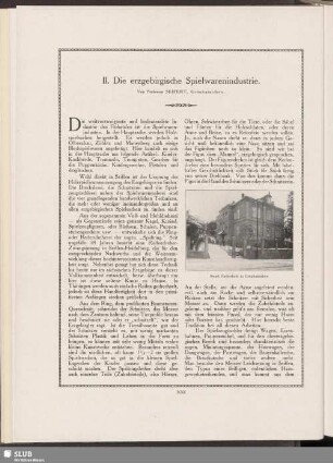 II. Die erzgebirgische Spielwarenindustrie