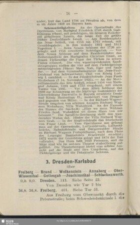 3. Dresden - Karlsbad : über Freiberg - Brand - Wolkenstein - Annaberg - Ober-Wiesenthal - Gottesgab - Joachimsthal - Schlackenwerth