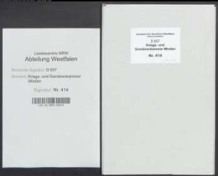 Anfertigung einer historischen Darstellung der Steuerverfassung des platten Landes im Fürstentum Minden