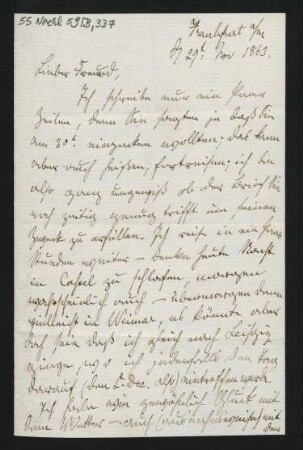 Brief an Woldemar Bargiel : 29.11.1863
