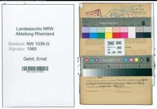 Entnazifizierung Ernst Gehrt , geb. 05.05.1883 ()