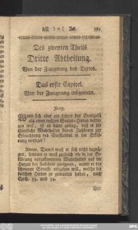 Das erste Capitel. Von der Zueignung insgemein.
