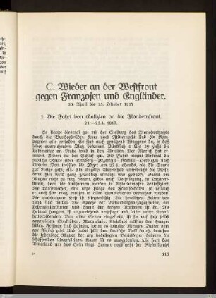C. Wieder an der Westfront gegen Franzosen und Engländer