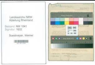 Entnazifizierung Werner Soestmeyer , geb. 26.07.1910 (Fotograf)