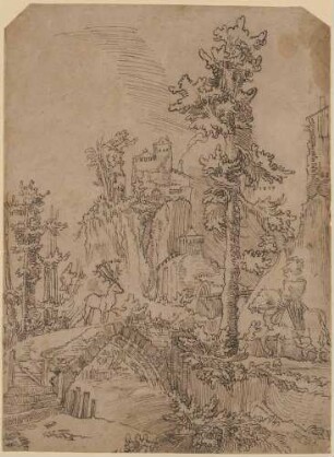 Landschaft mit dem heiligen Hubertus