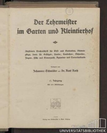 17: 1919. Jg. 17