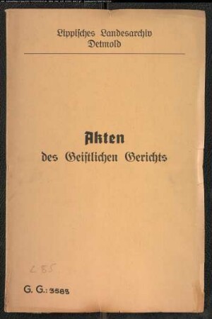Der abgegangene Pastor Neubourg zu Oerlinghausen jetzt zu Niederbarkhausen gegen den Pastor Hildebrand in Oerlinghausen, wegen der Vergütung für Meliorationen usw.