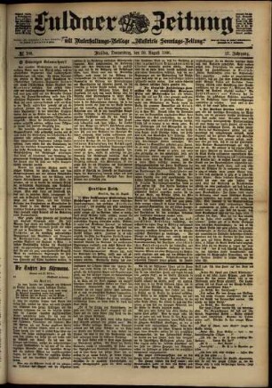 Ausgabe vom Donnerstag, den 30. August 1900.