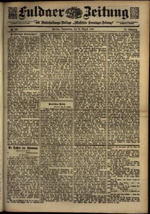 Ausgabe vom Donnerstag, den 30. August 1900.