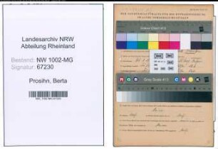Entnazifizierung Berta Prosihn , geb. 21.01.1910 (Hausmaedchen)