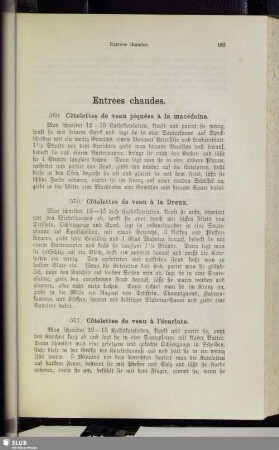 Entrées chaudes