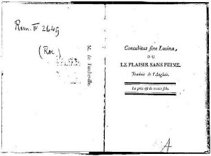 Concubitus sine Lucina Ou Le Plaisir Sans Peine : Reponse à la Lettre intitulée Lucina sine concubitu