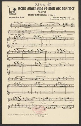 Tenor-Saxophon II in B