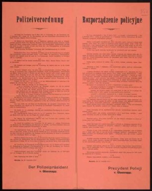 "Polizeiverordnung" über die Beseitigung und Vernichtung von Kadavern und Kadaverteilen