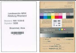 Entnazifizierung Alois Broemmel , geb. 09.11.1903 (Angestellter)