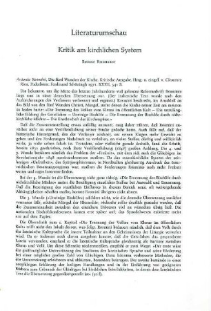 Kritik am kirchlichen System