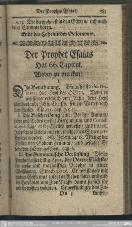 Der Prophet Esaias
