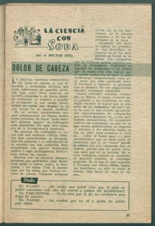 Dolor de cabeza : La ciencia con soda