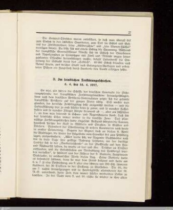 B. Im feindlichen Zerstörungsschießen