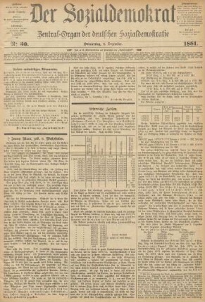 No 50. Donnerstag, 8. Dezember. 1881.