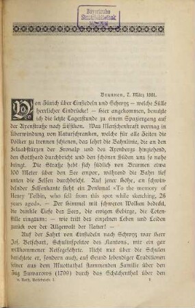 Durch Italien und Griechenland nach dem Heiligen Land : Reisebriefe ; in 2 Bänden, 1