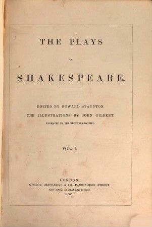 The plays of Shakespeare, 1