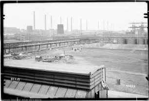 Hydrierung, Bau Me 899 Laugeregeneration, Me 808 Kühlwerk. Gesamtblick der Hydrierung von Me 821 Destillationsbau nach Norden