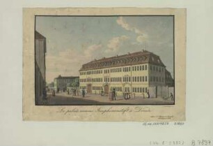 Ansicht des Josephinenstifts in Dresden , Stich, um 1825