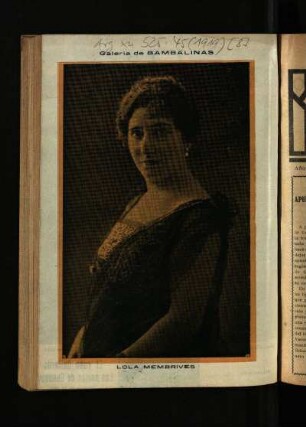 Galería de Bambalinas - [Fotografía de] Lola Membrives