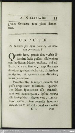 Caput III. An Militaria sint opus naturae, an vero arte producantur?