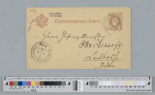 Postkarte an Otto Dessoff