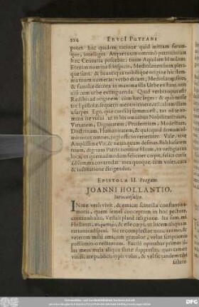 Epistola II. Pragam. Ioanni Hollantio, Iurisconsulto.