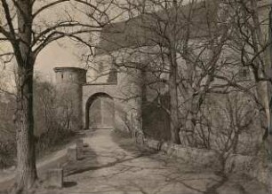Schloss Scharfenberg bei Meissen. Das Rondell von Außen