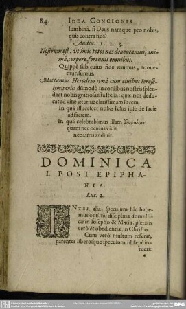 Dominica I. Post Epiphania