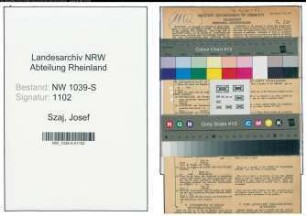 Entnazifizierung Josef Szaj , geb. 21.01.1905 (Fuhrunternehmer)