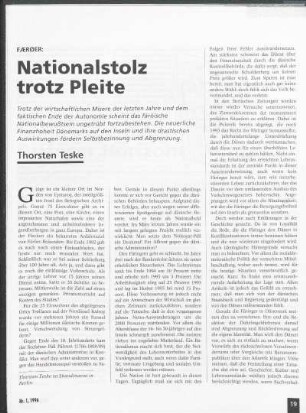 Færøer: Nationalstolz trotz Pleite
