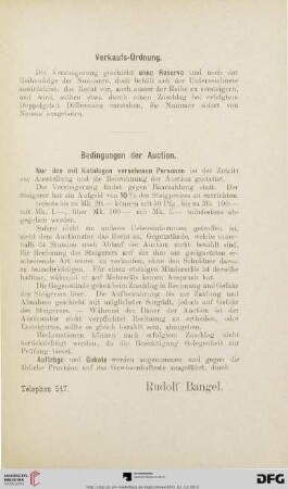 Bedingungen der Auction