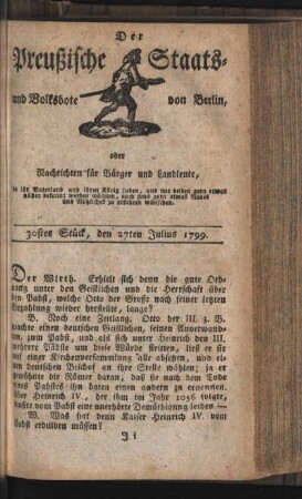 30stes Stück, den 27ten Julius 1799