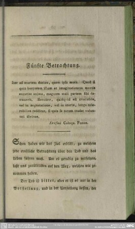 Fünfte Betrachtung