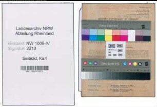 Entnazifizierung Karl Seibold , geb. 02.03.1906 (Zollsekretaer)