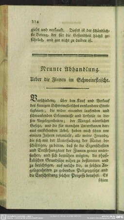 Neunte Abhandlung. Ueber die Finnen im Schweinefleische