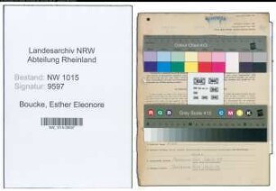 Entnazifizierung Esther Eleonore Boucke , geb. 10.09.1906 (Volksschullehrerin)