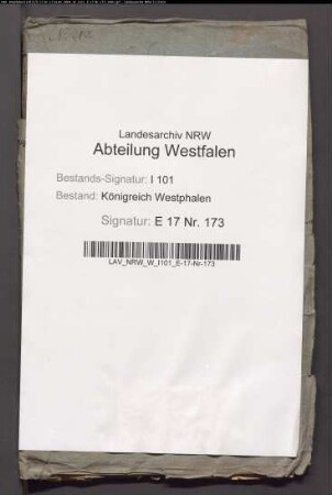 Ausgaberückstände des aufgehobenenen Domkapitels Paderborn