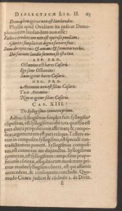 Cap. XIII. De Syllogismo connexo primo.