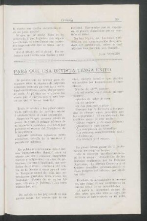 Para que una revista tenga éxito