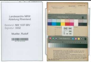 Entnazifizierung Rudolf Mueller , geb. 28.07.1902 (Stadtinspektor)