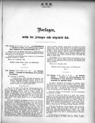 Anlage: ad No.59. (755-757.), Vorlagen, welche den Zeitungen nicht mitgeteilt sind