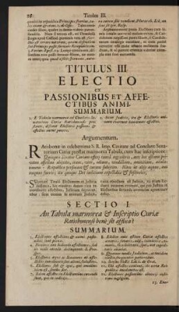 Titulus III. Electio ex Passionibus Et Affectibus Animi