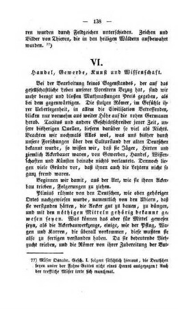 VI. Handel, Gewerbe, Kunst und Wissenschaft
